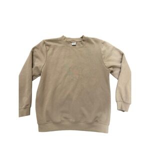 Leveret Youth Sweatshirt Tan Beige Fleece Lined Pullover Crewneck 14 Years Kids